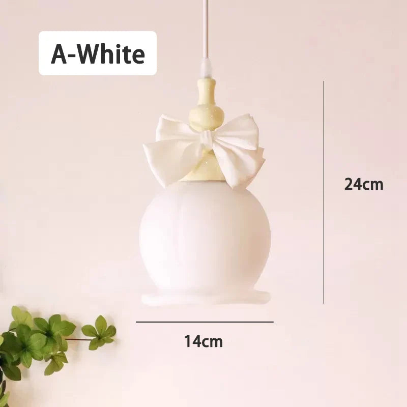 suspension en verre à nœud pour chambre d'enfant romantique et moderne