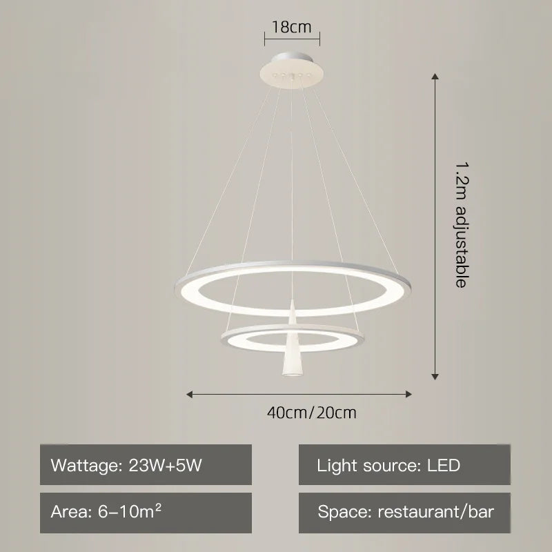 lustre moderne en cercle pour décoration intérieure élégante