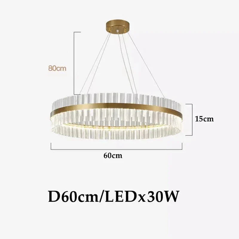 lustre led moderne en cristal pour un éclairage élégant