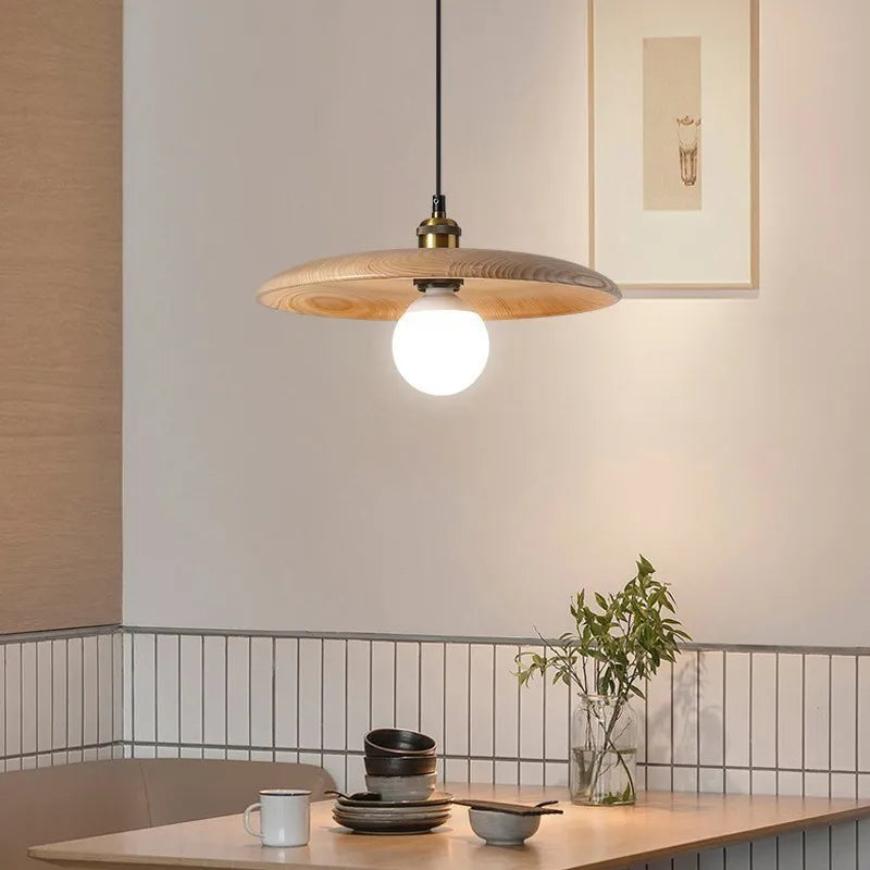 suspension en bois massif pour décoration intérieure moderne