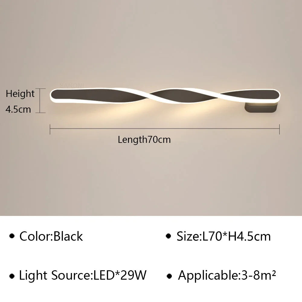 Applique murale LED moderne pour chambre à coucher