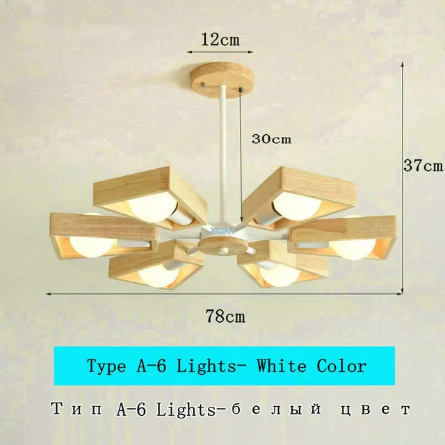 lustre scandinave minimaliste rotation 360 degrés luminaires suspendus bois créatifs