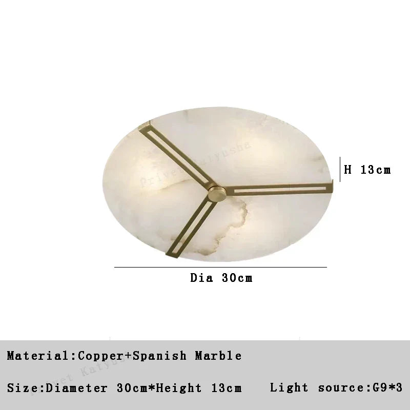 plafonnier led moderne en marbre naturel luminaire décoratif