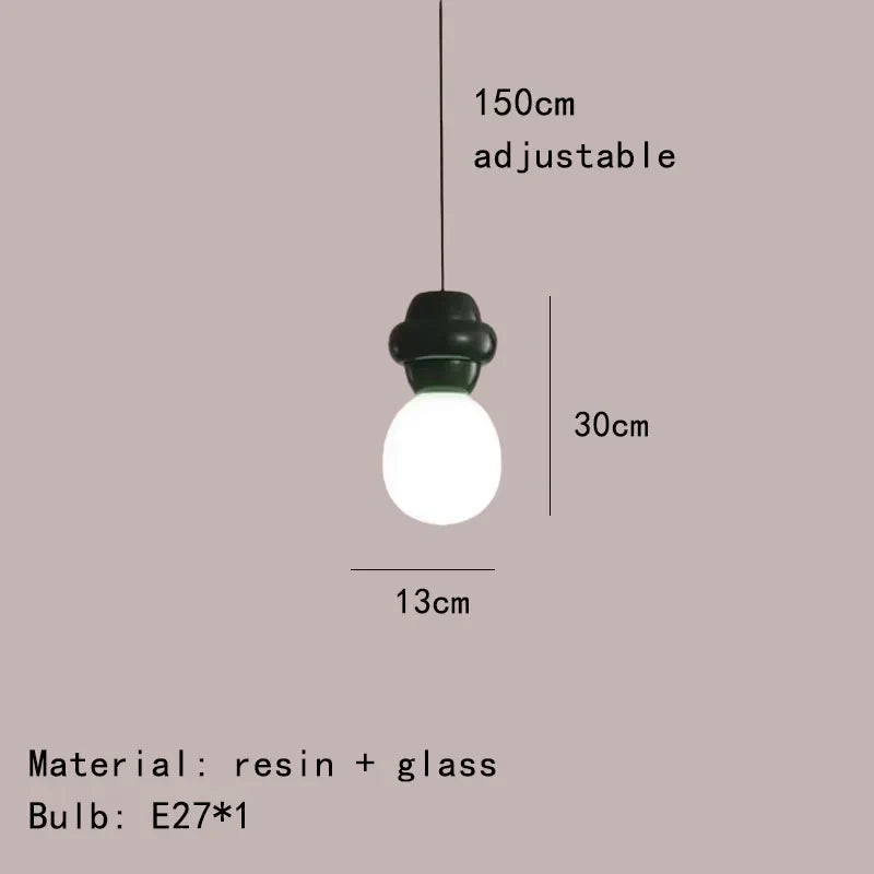 mini suspension en résine avec fil réglable