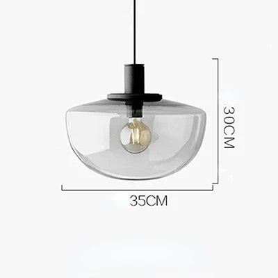 lampe minimaliste suspendue en verre adaptée pour étude et chevet