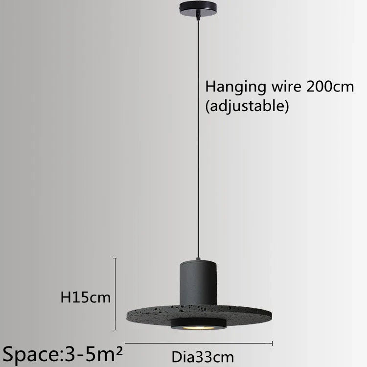 Suspension De Style Industriel Rétro Trou Noir Pierre LED Pendel Art Nordique Design Lustre pour Bar Salle À Manger Chambre