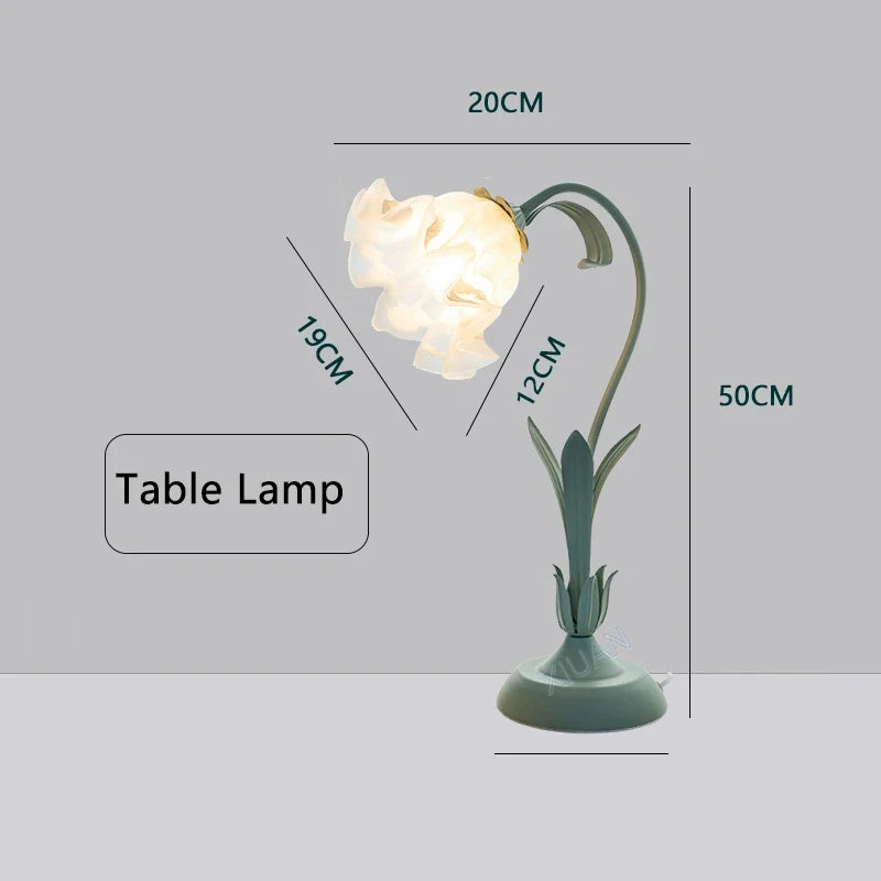 lampadaire vintage style pastoral avec appliques en verre