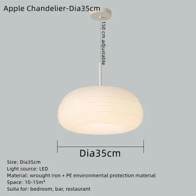 lustre en pe écolo design pomme pour décoration intérieure à led