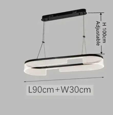 lustre à led circulaire en aluminium et acrylique pour intérieur décoratif
