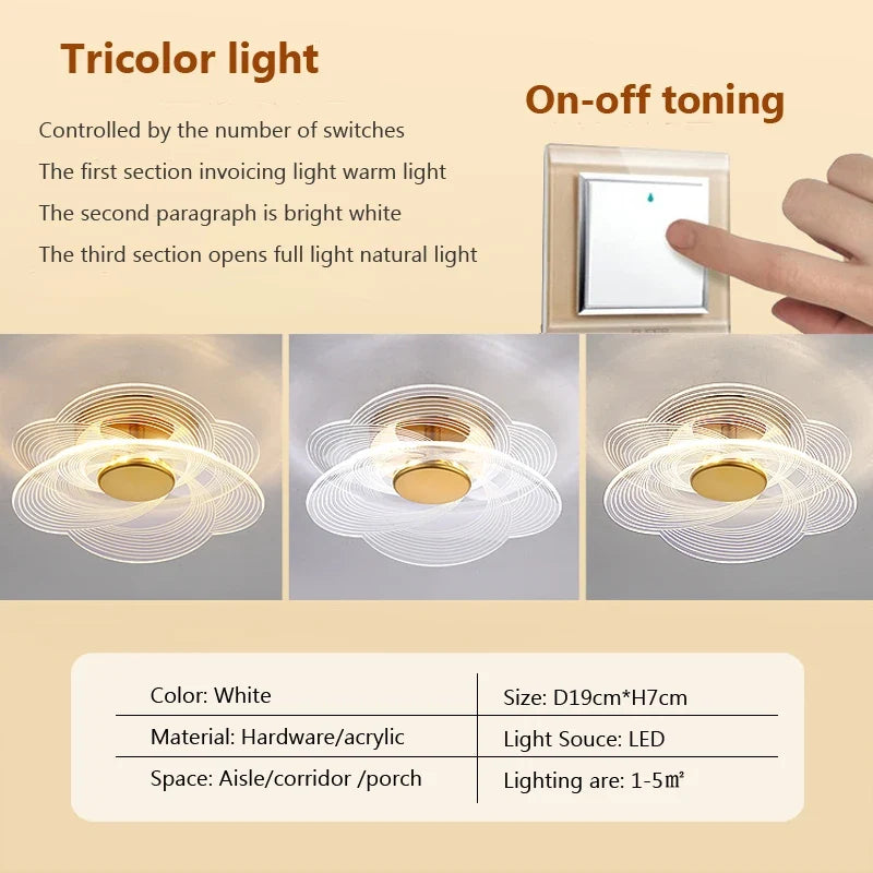 plafonnier led moderne en acrylique design pour intérieur décoratif