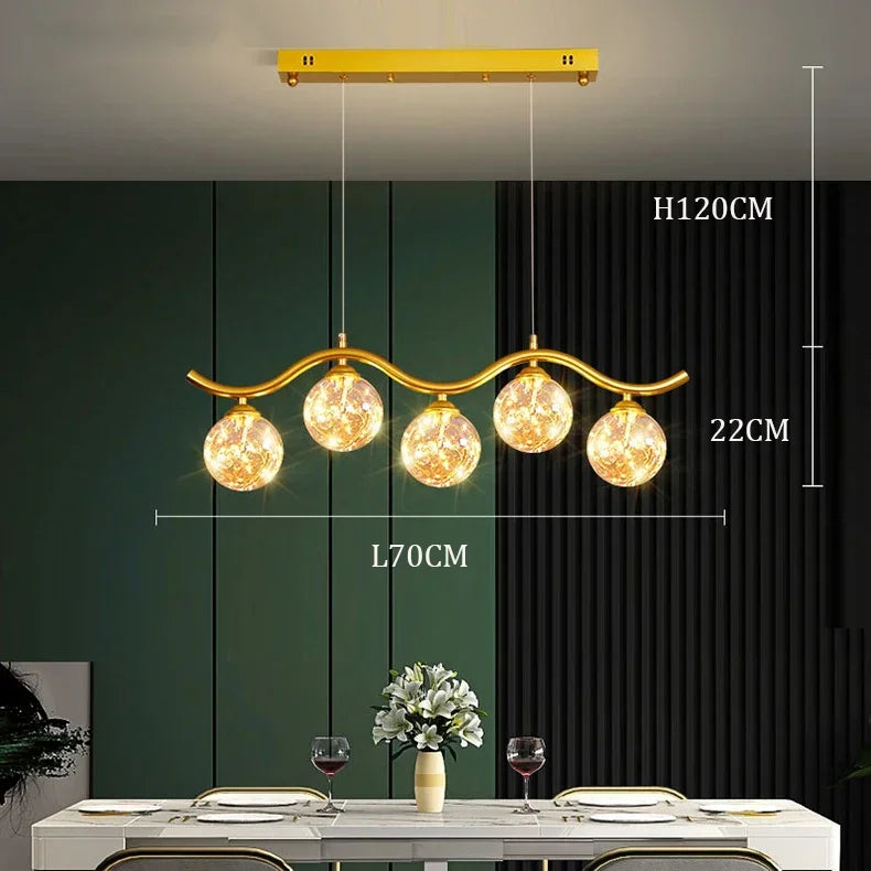 suspension LED pour salon cuisine et restaurant