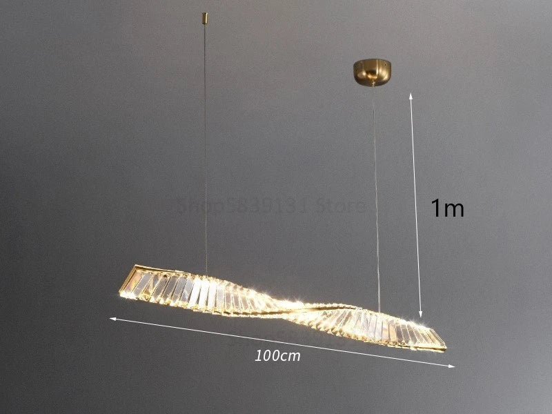 suspension en cristal moderne pour intérieur art déco minimaliste