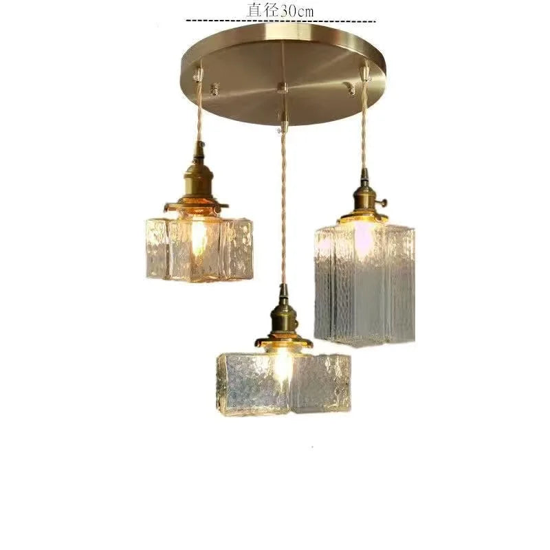 suspension rétro en verre lampe à led créative pour éclairage vintage