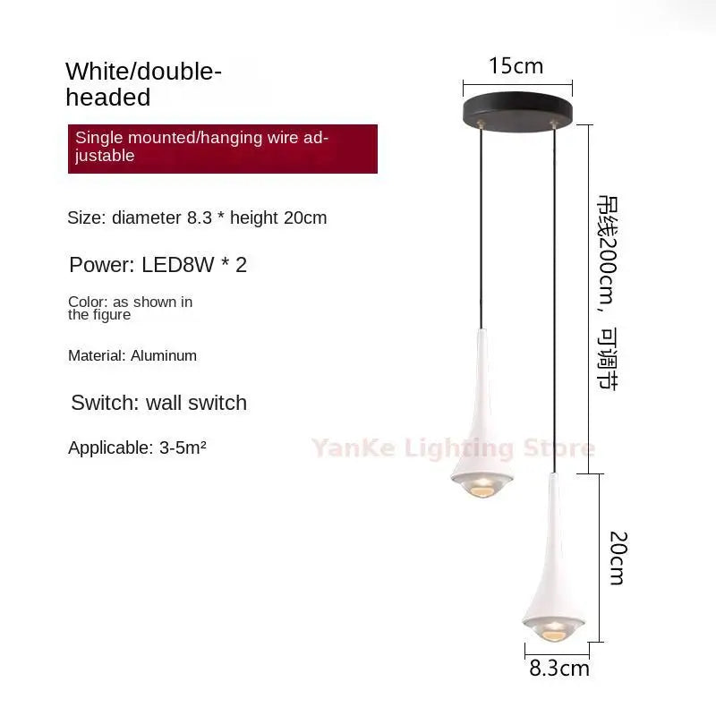 Bedroom bedside chandelier modern simple can lift creative light luxury main bed headlamp small chandelier restaurant chandelier