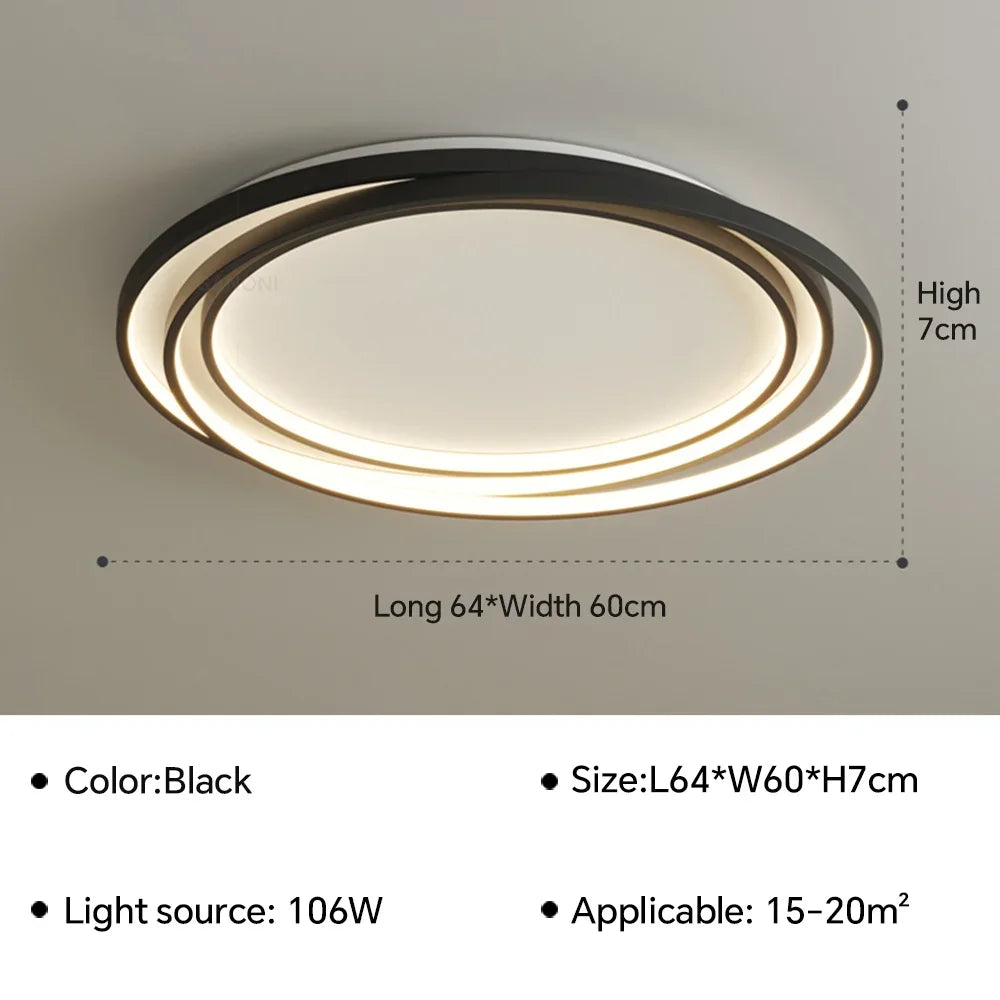 lustre led ultra mince moderne pour décoration intérieure