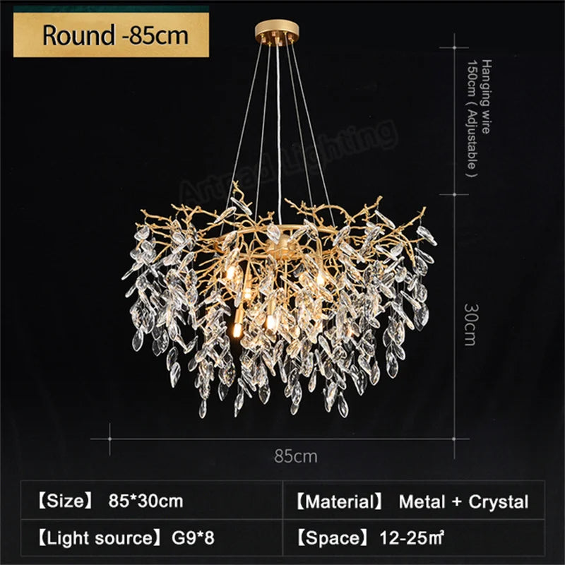 lustre en verre doré design luxueux pour décoration intérieure