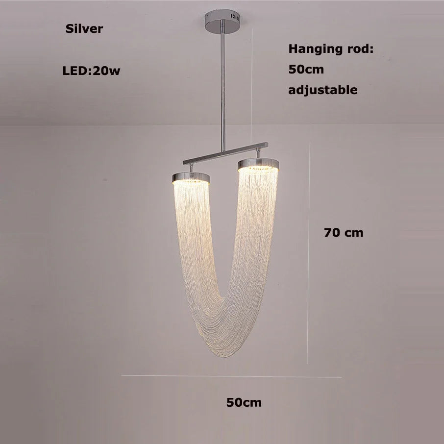 lustre vintage américain 2022 led suspension chrome or