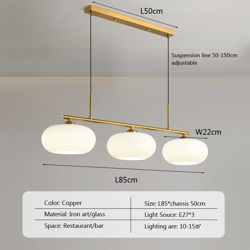 suspension LED en verre design nordique moderne décoratif