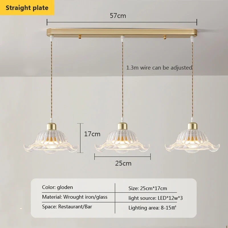 suspension en verre moderne pour décoration intérieure élégante