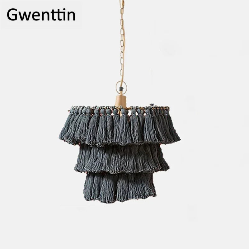 suspension en fil de soie pour décoration intérieure romantique