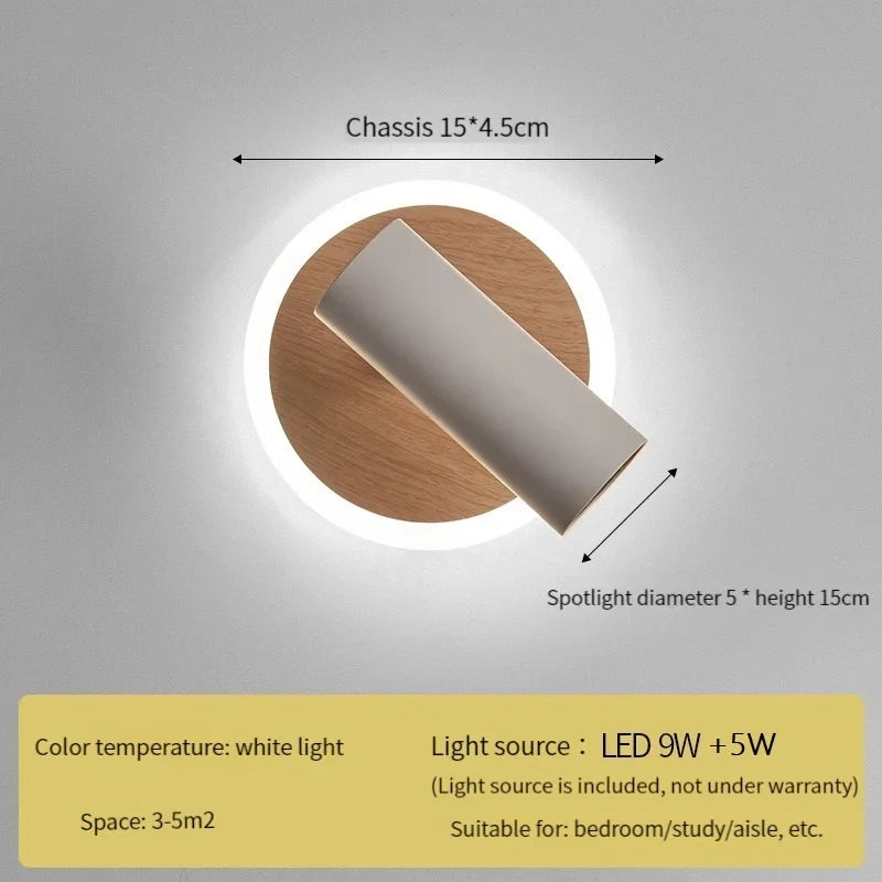 applique murale led pivotante projecteurs rotatifs ambiances chevet wabi-sabi