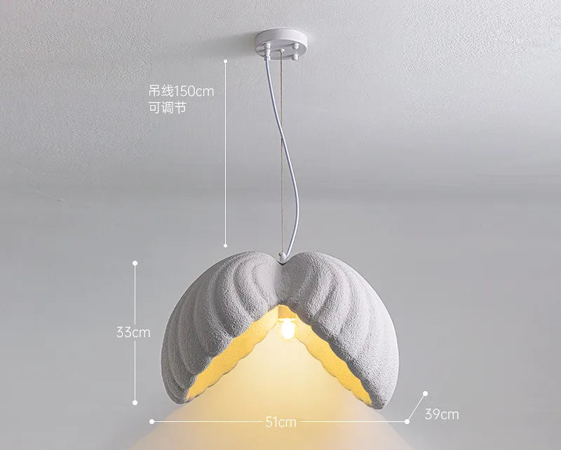 suspension lampe art moderne créatif nordique wabi sabi éclairage décoration