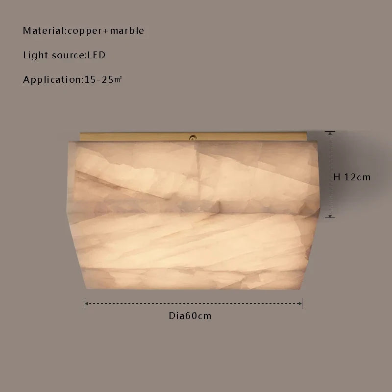 plafonnier led design moderne en marbre naturel haut de gamme