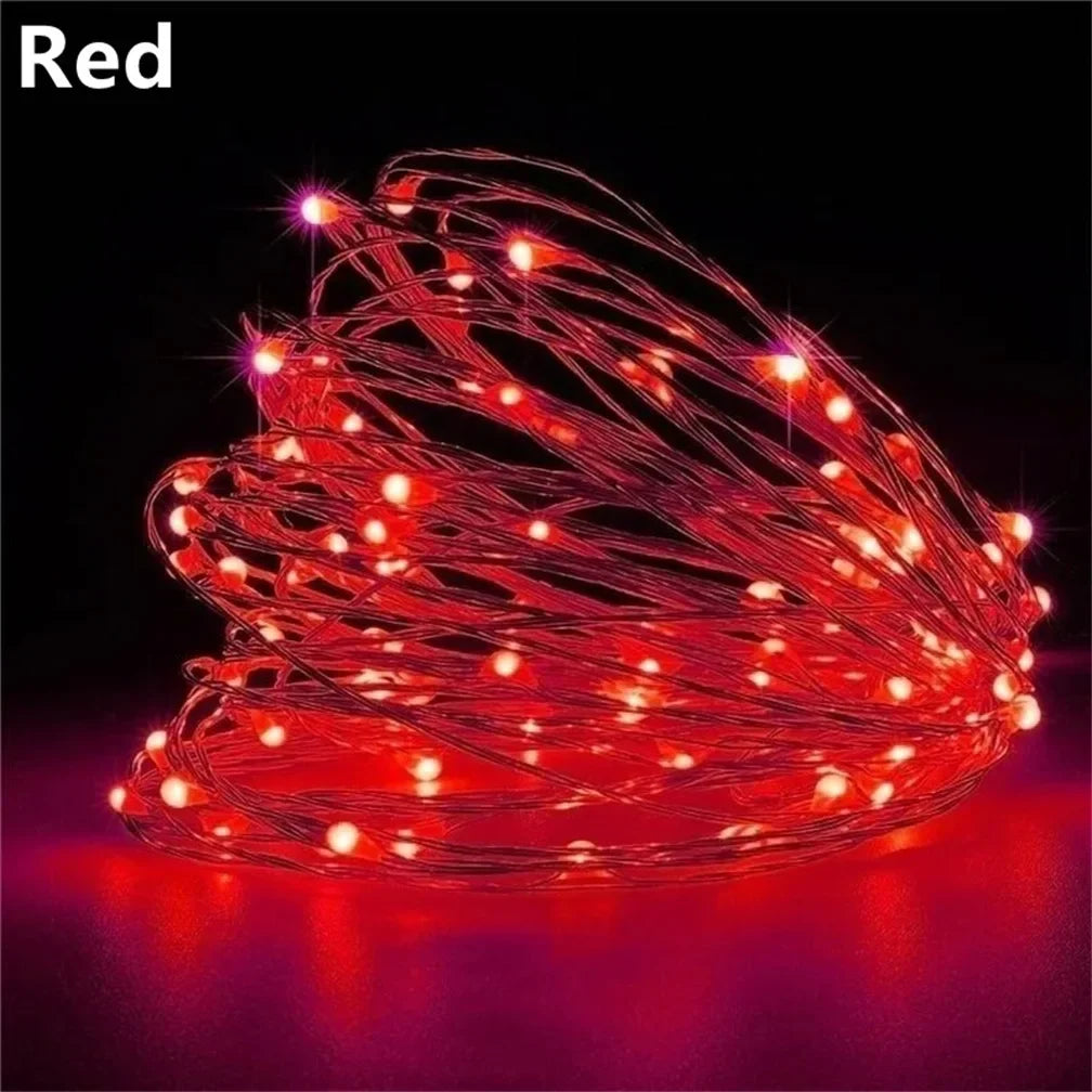 guirlande lumineuse led étanche en cuivre pour décorations festives
