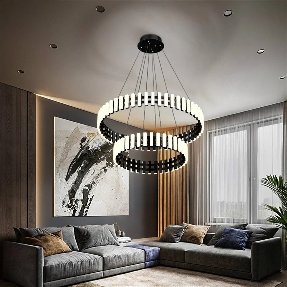 lustre moderne art rond carré pour décoration restaurant