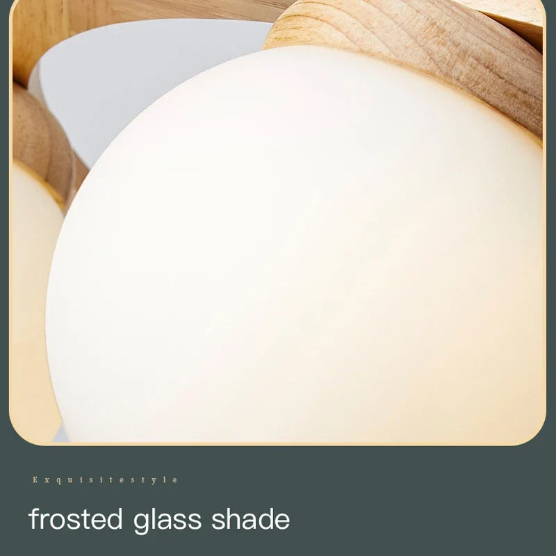 suspension en bois et verre design moderne pour intérieur 2024