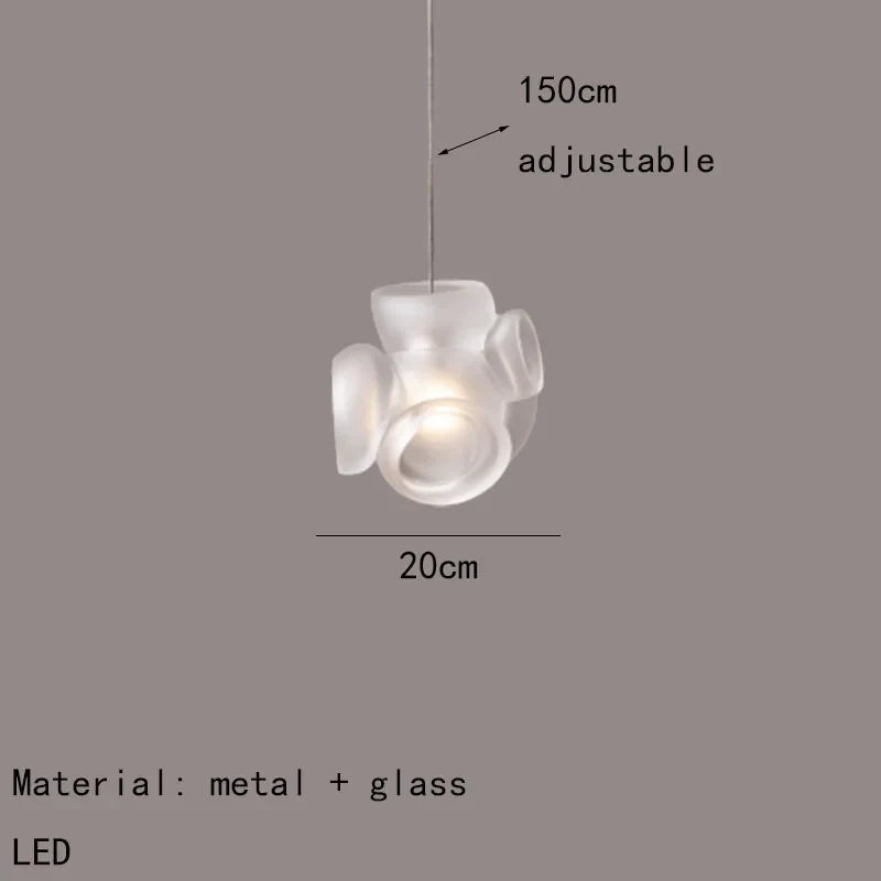 suspension créative en verre pour décoration moderne et élégante