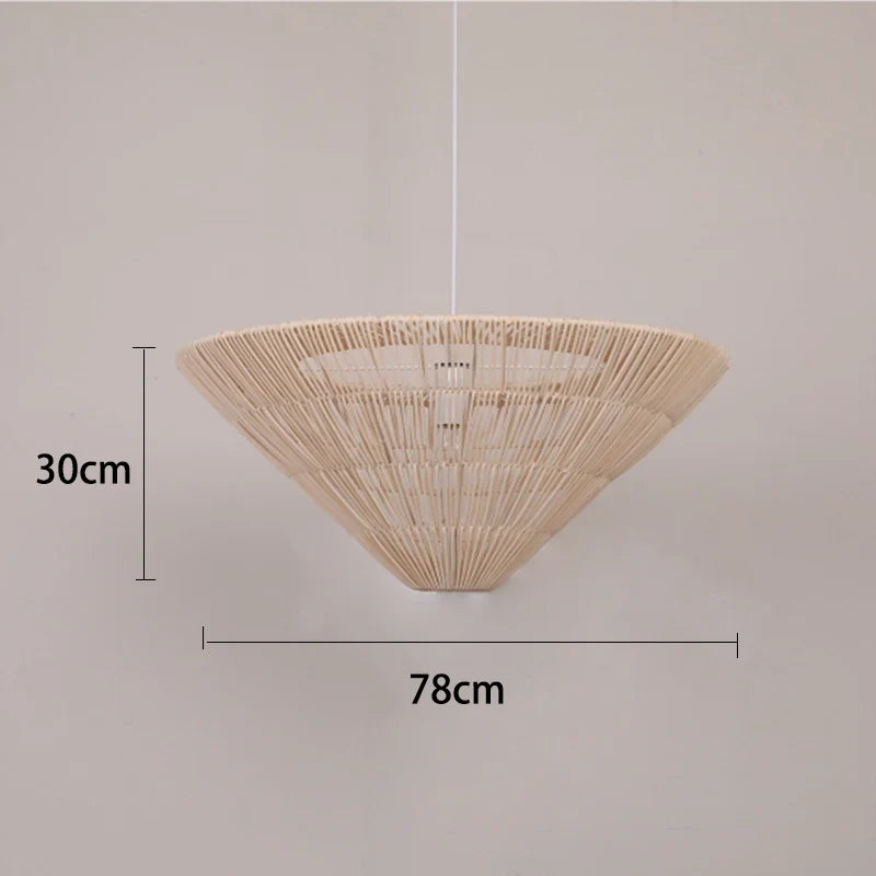 suspension en rotin style nordique fait main design wabi sabi