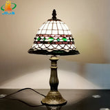 lampe de table style tiffany en verre décoratif antique