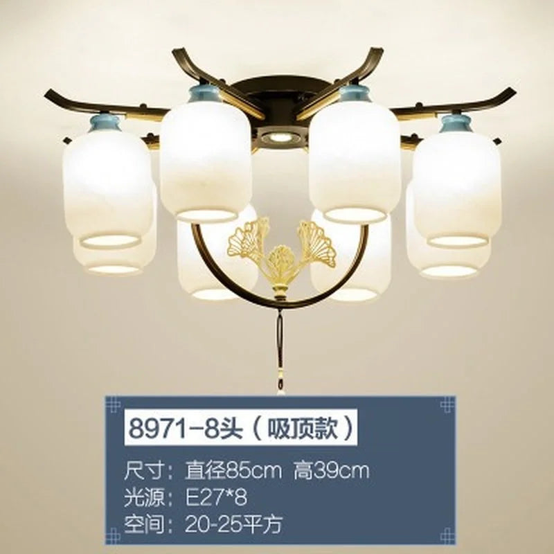 lustre rétro chinois pour un éclairage élégant et chaleureux
