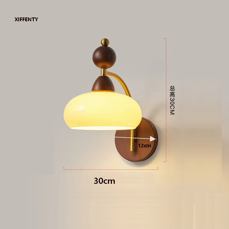 applique murale en bois et verre pour intérieur moderne