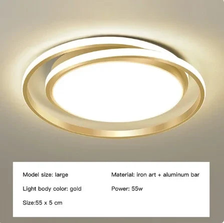 lustre led rond télécommandé style moderne simple