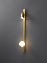 applique murale en cuivre avec bande led minimaliste luxe