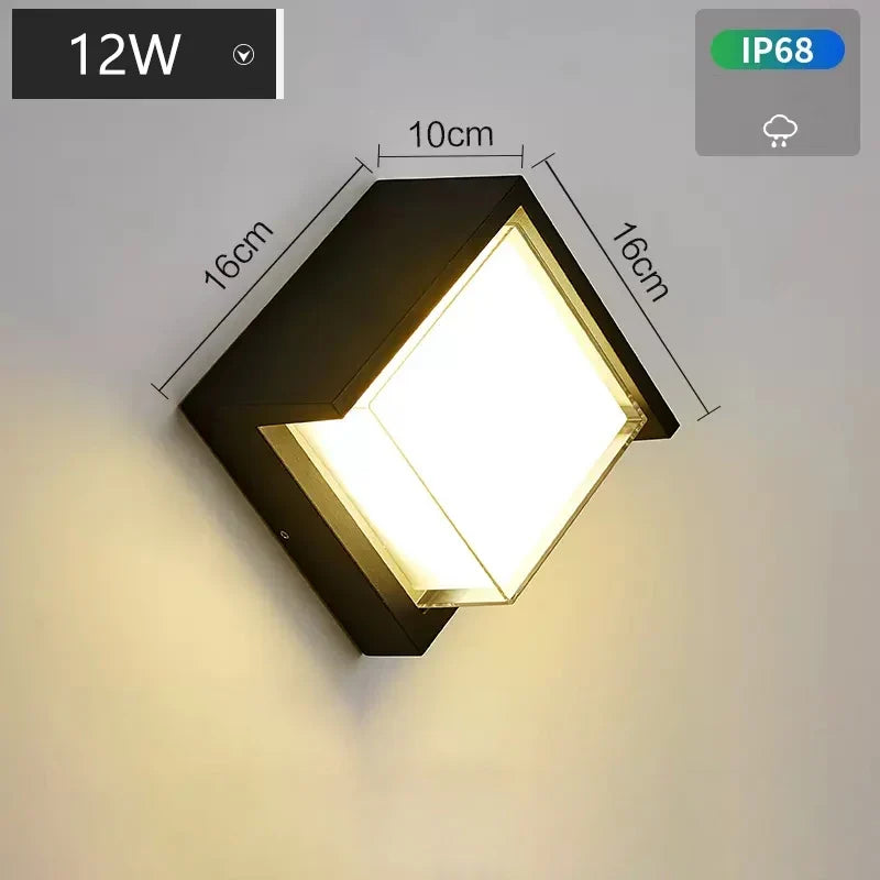 Applique murale LED lampe extérieure étanche en aluminium extérieur applique murale Rgb Tuya Smart Wifi réglable applique murale porche jardin Villa éclairage