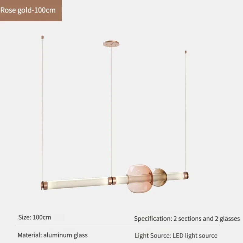 Suspensions design LED en verre de styliste du Canada