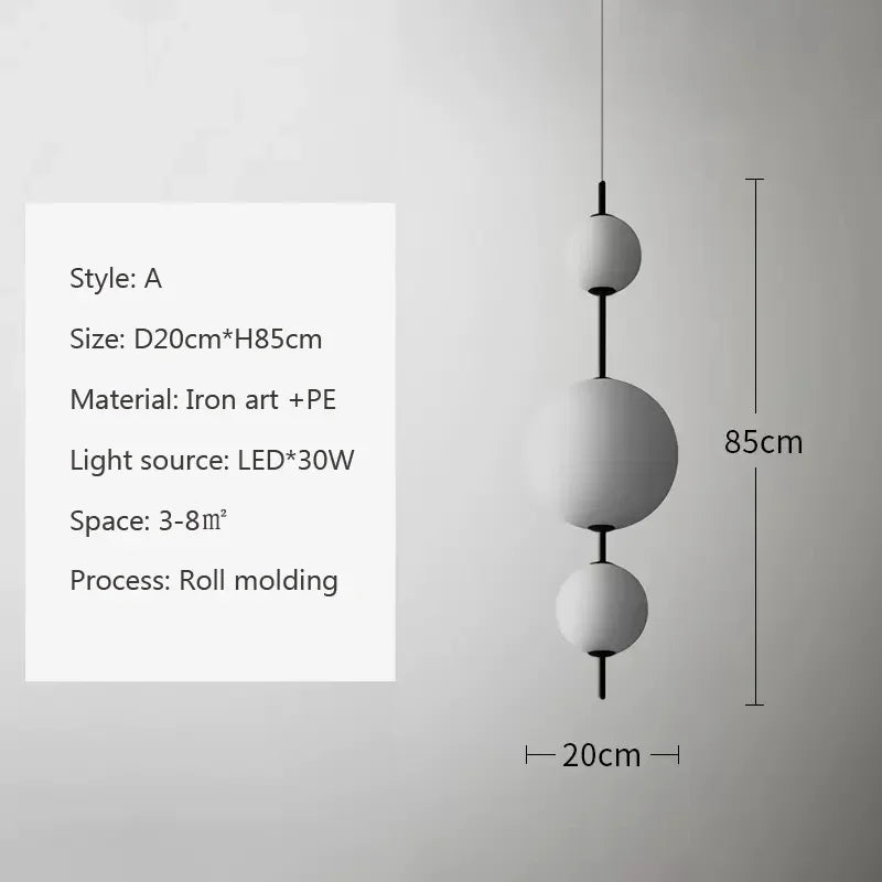 suspension moderne en verre pour décoration intérieure élégante