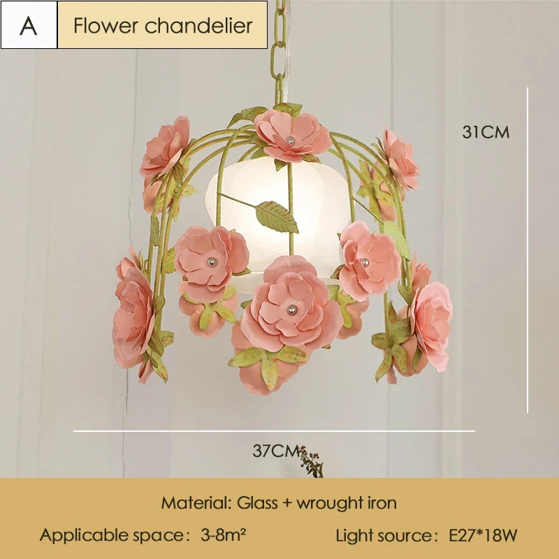 plafonnier rétro en forme de rose pour décoration romantique et chaleureuse