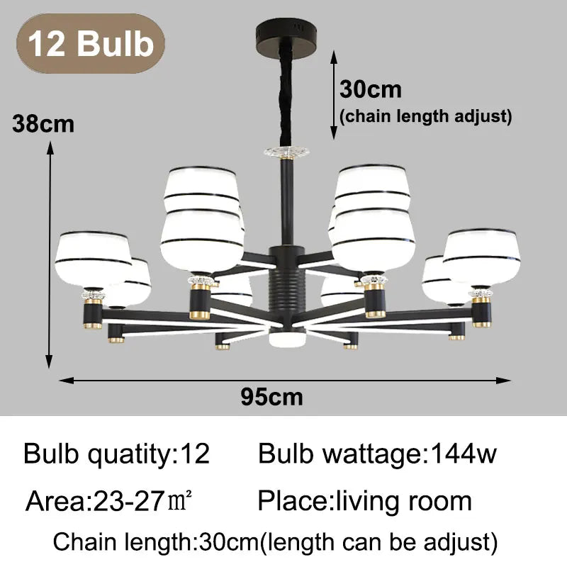 lustre moderne led design nordique pour intérieur élégant