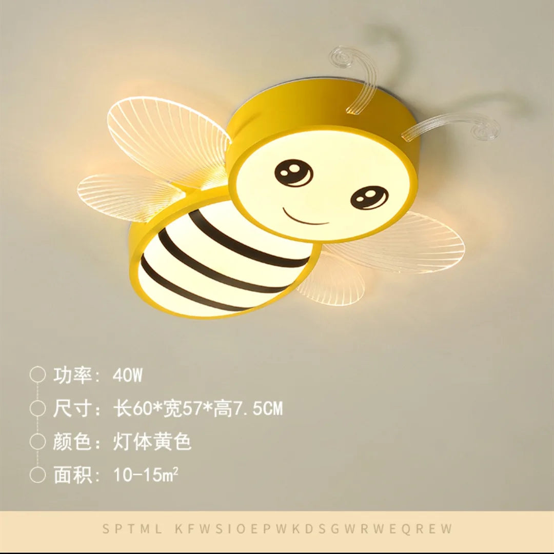 plafonnier led dessin animé petite abeille décoration maternelle moderne