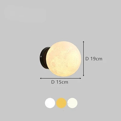 lampadaire lune led 3d design nordique trépied décoration