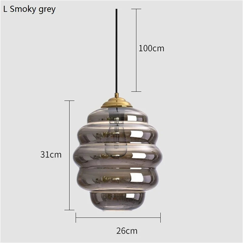 suspension boule de vitrail nordique moderne
