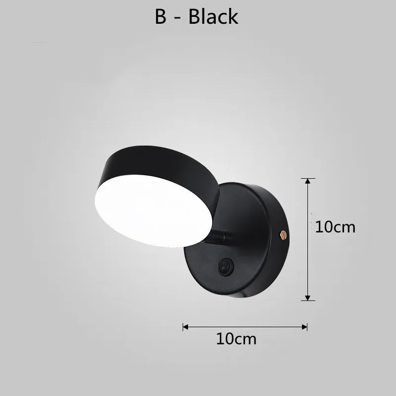 applique murale moderne à led avec interrupteur pour miroir décoratif