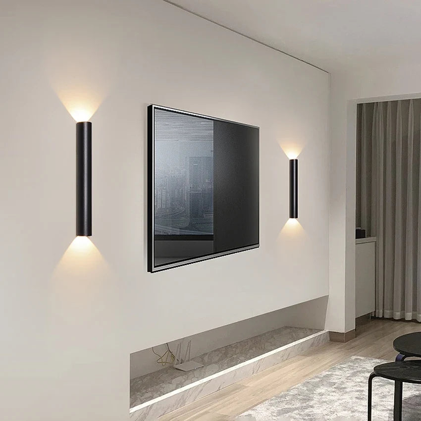 applique murale led en aluminium haut et bas au40