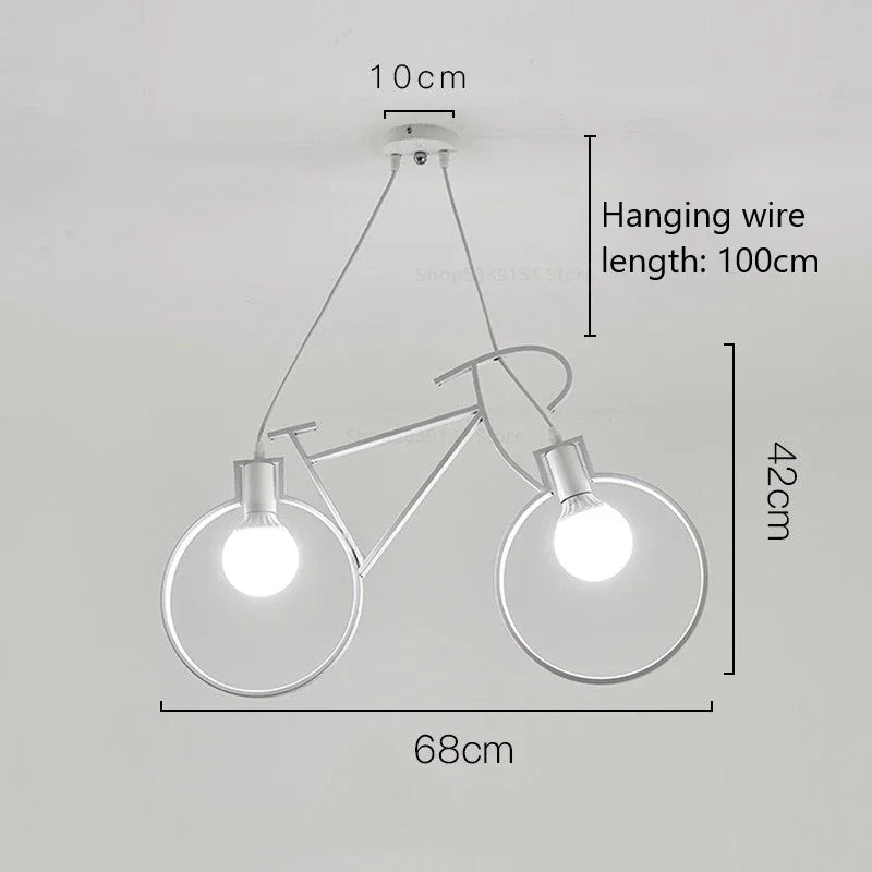 suspension modernes en fer forme vélo pour décoration maison