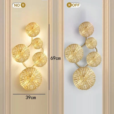 applique murale led dorée design moderne pour décoration intérieure