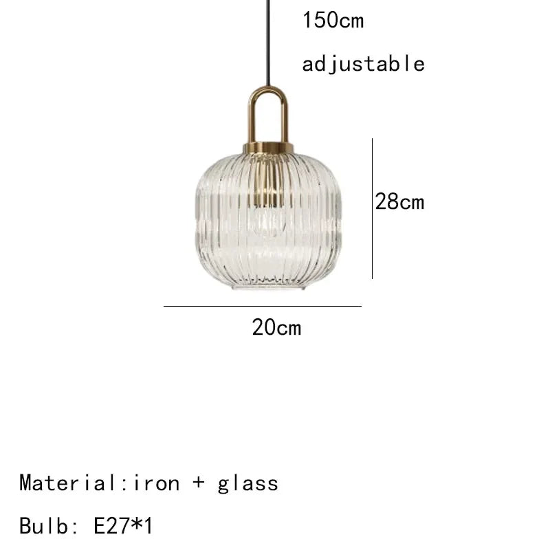 suspension moderne en verre pour café